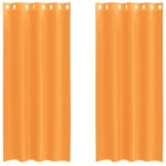 vidaXL Perdele Voile cu Oelii 2 buc Portocaliu 140x225 cm