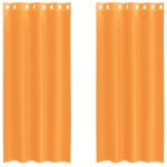 vidaXL Perdele Voile cu Oelii 2 buc Portocaliu 140x245 cm vidaXL Perdele Voile cu Oelii 2 buc Portocaliu 140x245 cm