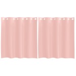 vidaXL Perdele Voile cu Oelii 2 buc Roz 140x140 cm vidaXL Perdele Voile cu Oelii 2 buc Roz 140x140 cm