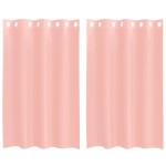 vidaXL Perdele Voile cu Oelii 2 buc Roz 140x175 cm vidaXL Perdele Voile cu Oelii 2 buc Roz 140x175 cm