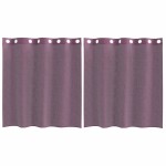 vidaXL Perdele Voile cu Oelii 2 buc Violet 140x140 cm vidaXL Perdele Voile cu Oelii 2 buc Violet 140x140 cm