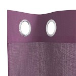 vidaXL Perdele Voile cu Oelii 2 buc Violet 140x140 cm vidaXL Perdele Voile cu Oelii 2 buc Violet 140x140 cm