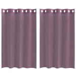 vidaXL Perdele Voile cu Oeje 2 buc Violet 140x175 cm vidaXL Perdele Voile cu Oeje 2 buc Violet 140x175 cm