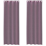 vidaXL Perdele Voile cu Oelii 2 buc Violet 140x260 cm vidaXL Perdele Voile cu Oelii 2 buc Violet 140x260 cm