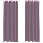 vidaXL Perdele Voile cu Oelii 2 buc Violet 140x300 cm vidaXL Perdele Voile cu Oelii 2 buc Violet 140x300 cm
