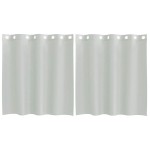 vidaXL Perdele Voile cu Oelii 2 buc Gri deschis 140x140 cm