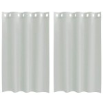 vidaXL Perdele Voile cu Oelii 2 buc Gri deschis 140x175 cm