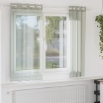vidaXL Perdele Voile cu Oelii 2 buc Gri deschis 140x175 cm