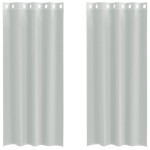 vidaXL Perdele Voile cu Oelii 2 buc Gri deschis 140x225 cm