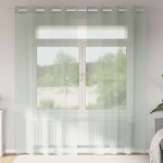 vidaXL Perdele Voile cu Oelii 2 buc Gri deschis 140x225 cm