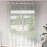 vidaXL Perdele Voile cu Oelii 2 buc Gri deschis 140x300 cm