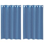 vidaXL Perdele Voile cu Oelii 2 buc Albastru Regal vidaXL Perdele Voile cu Oelii 2 buc Albastru Regal
