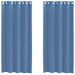 vidaXL Perdele Voile cu Oelii 2 buc Albastru Regal vidaXL Perdele Voile cu Oelii 2 buc Albastru Regal