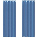 vidaXL Perdele Voile cu Oelii 2 buc Albastru Regal