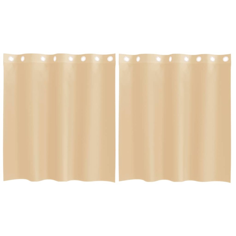 vidaXL Perdele Voile cu Oelii 2 buc Nisip