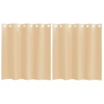 vidaXL Perdele Voile cu Oelii 2 buc Nisip