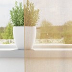 vidaXL Perdele Voile cu Oelii 2 buc Nisip