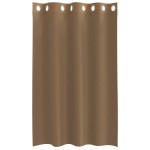 vidaXL Perdele Voile cu Oeje 2 buc Maro Deschis vidaXL Perdele Voile cu Oeje 2 buc Maro Deschis