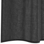 vidaXL Perdele Voile cu buzunare pentru bare 2 buc Negru