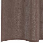 vidaXL Perdele Voile cu buzunare pentru bare 2 buc Maro vidaXL Perdele Voile cu buzunare pentru bare 2 buc Maro