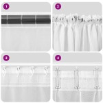 vidaXL Perdele Voile cu buzunare pentru bare 2 buc Maro vidaXL Perdele Voile cu buzunare pentru bare 2 buc Maro
