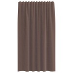 vidaXL Perdele Voile cu buzunare pentru bare 2 buc Maro