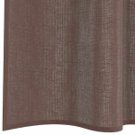 vidaXL Perdele Voile cu buzunare pentru bare 2 buc Maro