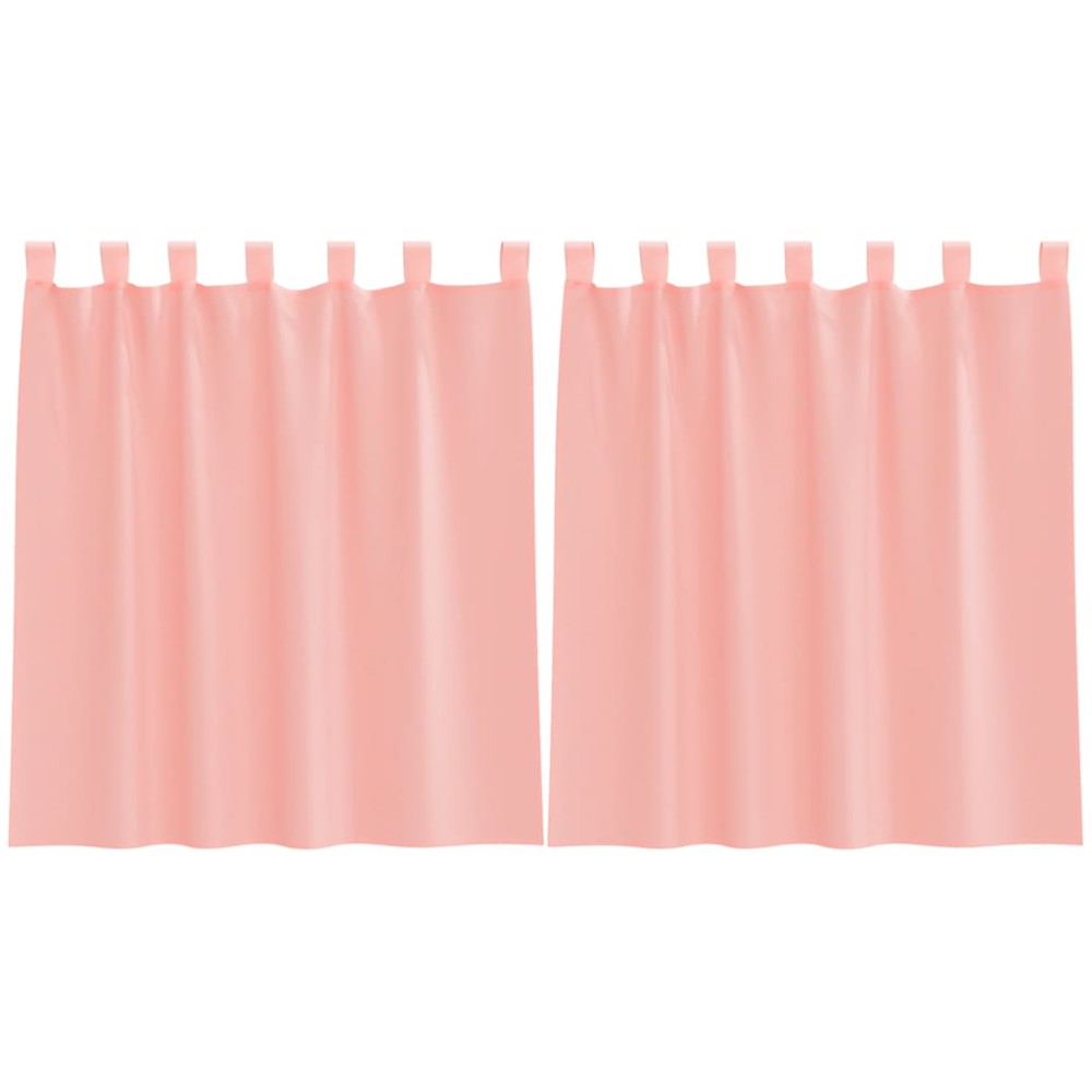 vidaXL Perdele Voile cu buzunare pentru bare 2 buc Roz
