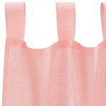 vidaXL Perdele Voile cu buzunare pentru bare 2 buc Roz
