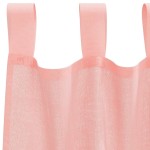 vidaXL Perdele Voile cu buzunare pentru bare 2 buc Roz