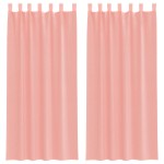 vidaXL Perdele Voile cu buzunare pentru bare 2 buc Roz vidaXL Perdele Voile cu buzunare pentru bare 2 buc Roz