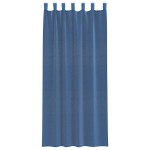 vidaXL Perdele Voile cu buzunare pentru bare 2 buc Albastru regal