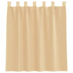 vidaXL Perdele Voile cu buzunare pentru bare 2 buc Nisip