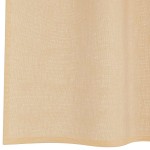 vidaXL Perdele Voile cu buzunare pentru bare 2 buc Nisip