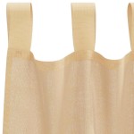 vidaXL Perdele Voile cu buzunare pentru bare 2 buc Nisip