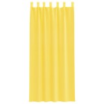 vidaXL Perdele Voile cu buzunare pentru bare 2 buc Galben