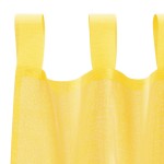 vidaXL Perdele Voile cu buzunare pentru bare 2 buc Galben