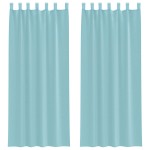 vidaXL Perdele Voile cu buzunare pentru bare 2 buc Turcoaz vidaXL Perdele Voile cu buzunare pentru bare 2 buc Turcoaz