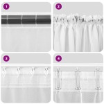 vidaXL Perdele Voile cu buzunare pentru bare 2 buc Turcoaz vidaXL Perdele Voile cu buzunare pentru bare 2 buc Turcoaz