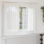 vidaXL Perdele Voile cu buzunare pentru bare 2 buc Alb vidaXL Perdele Voile cu buzunare pentru bare 2 buc Alb