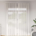 vidaXL Perdele Voile cu buzunare pentru bare 2 buc Alb vidaXL Perdele Voile cu buzunare pentru bare 2 buc Alb