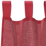 vidaXL Perdele Voile cu buzunare pentru bare 2 buc Roșu Vin vidaXL Perdele Voile cu buzunare pentru bare 2 buc Roșu Vin