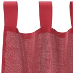 vidaXL Perdele Voile cu buzunare pentru bare 2 buc Roșu Vin vidaXL Perdele Voile cu buzunare pentru bare 2 buc Roșu Vin