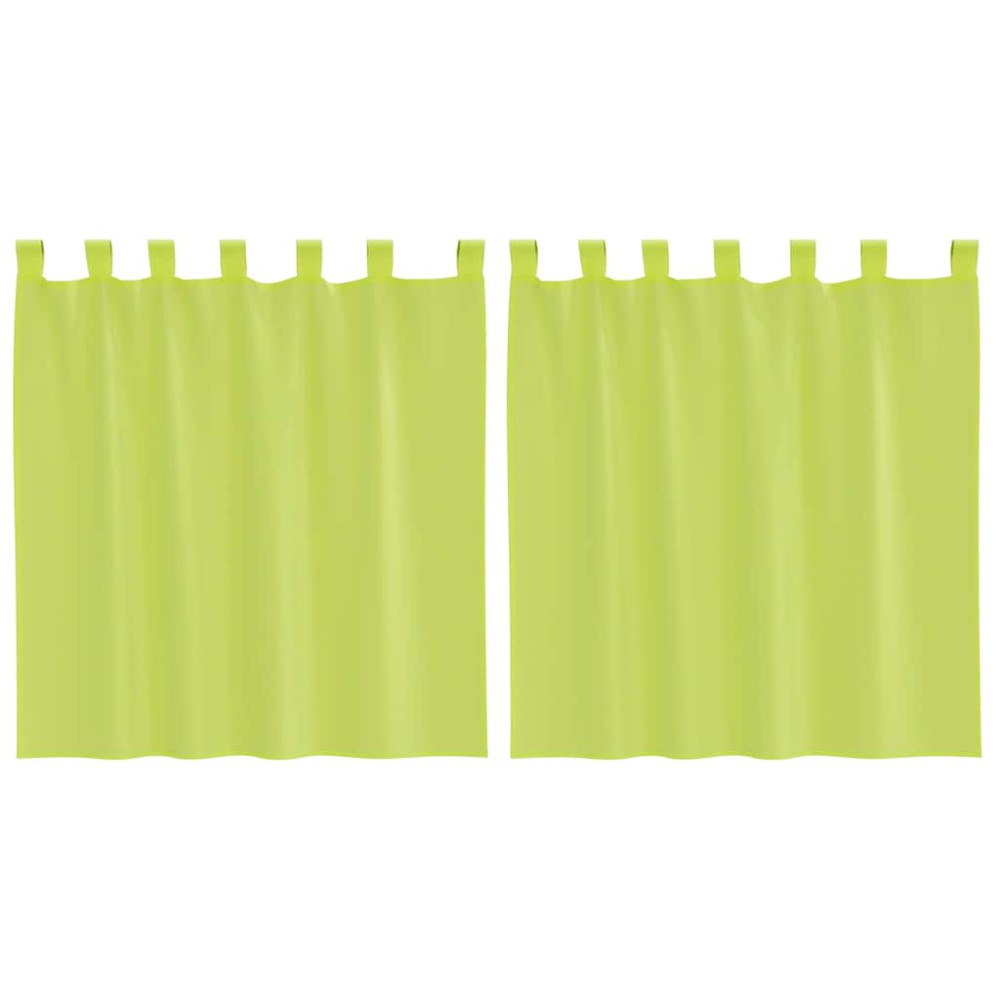 vidaXL Perdele din voile cu tablă 2 buc Verde măr