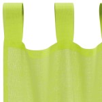 vidaXL Perdele din voile cu tablă 2 buc Verde măr