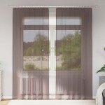 vidaXL Perdele Voile cu tablă 2 buc Maro vidaXL Perdele Voile cu tablă 2 buc Maro