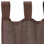 vidaXL Perdele Voile cu tablă 2 buc Maro vidaXL Perdele Voile cu tablă 2 buc Maro