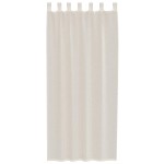 vidaXL Perdele din voile cu tablă 2 buc crem