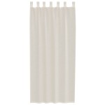vidaXL Perdele din voile cu tablă 2 buc crem vidaXL Perdele din voile cu tablă 2 buc crem