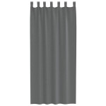 vidaXL Perdele voal cu bucle 2 buc Gri închis 140x225 cm vidaXL Perdele voal cu bucle 2 buc Gri închis 140x225 cm